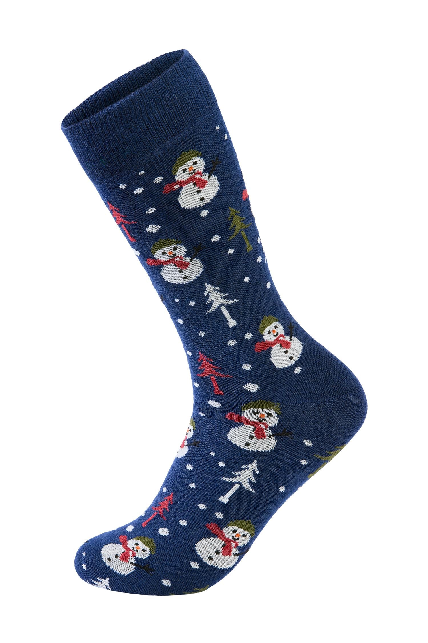 Christmas bamboo sock Blue