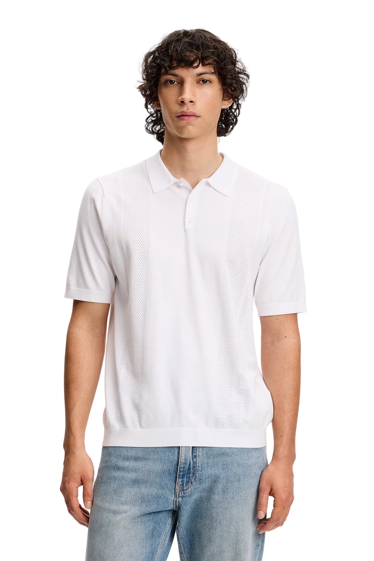Reymond Seasonal Knit Polo White