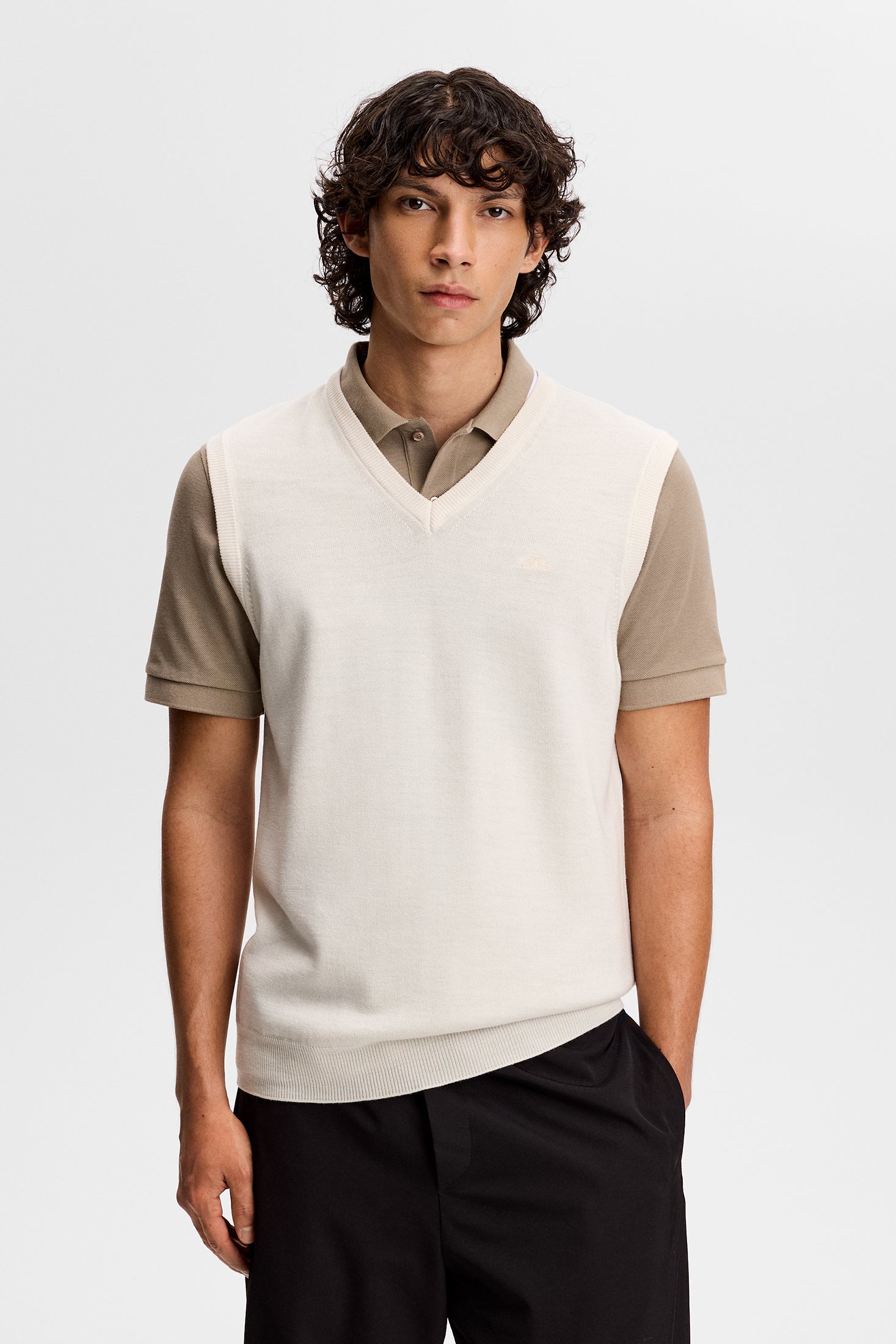 Liam Knitted Vest White