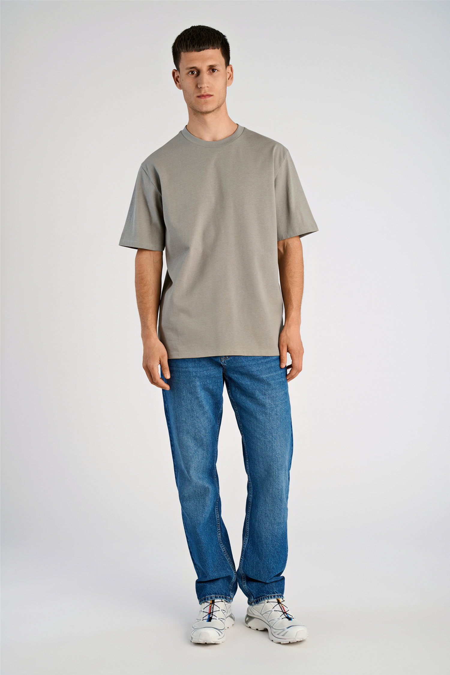O-neck tee oversize S/S Stone Grey