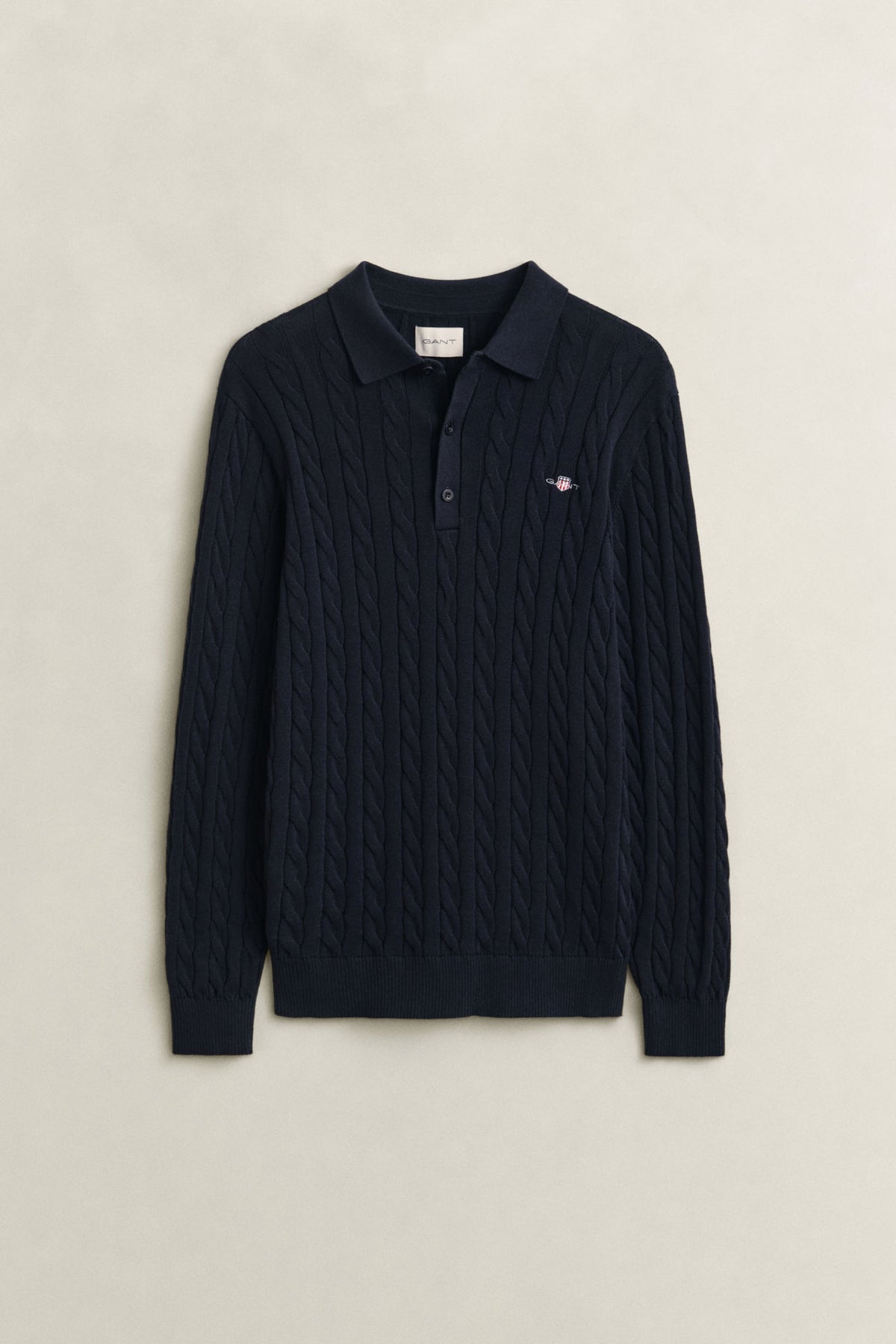 Classic Cable Knit Sweater Evening Blue