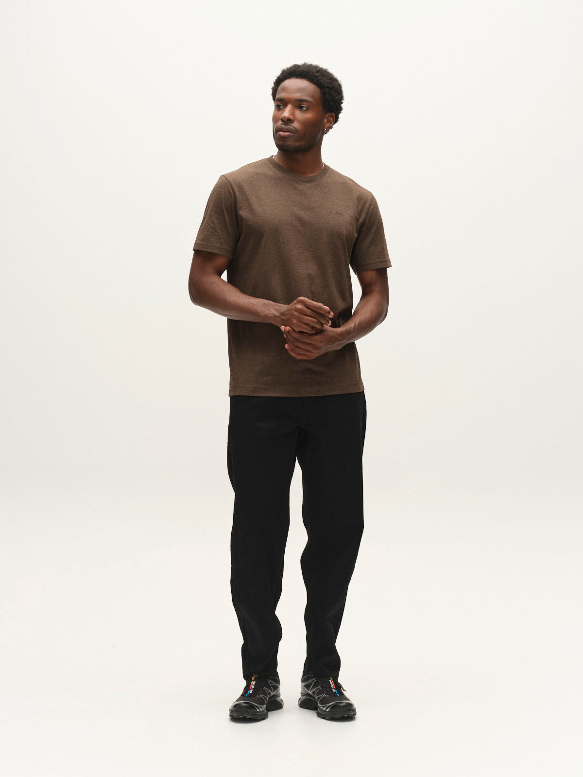 Gabdune Melange New Sst-Shirt Brown Slate