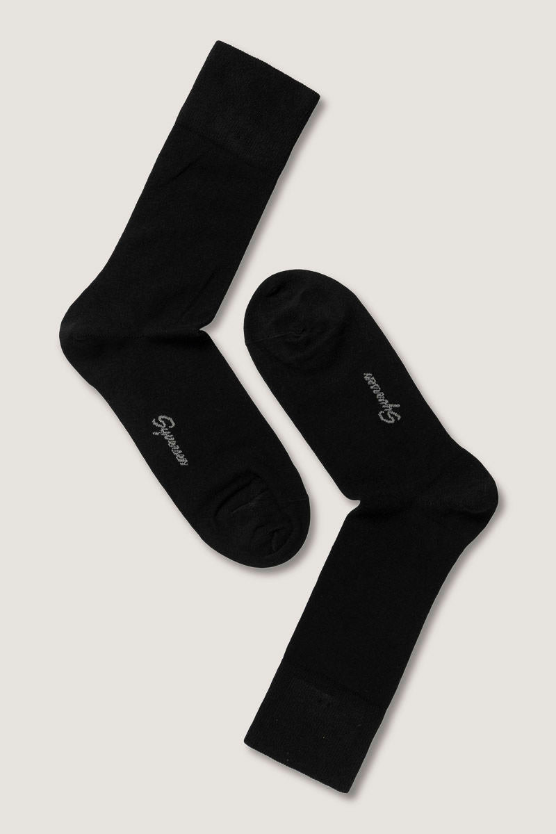 Cotton Crew Sock Black