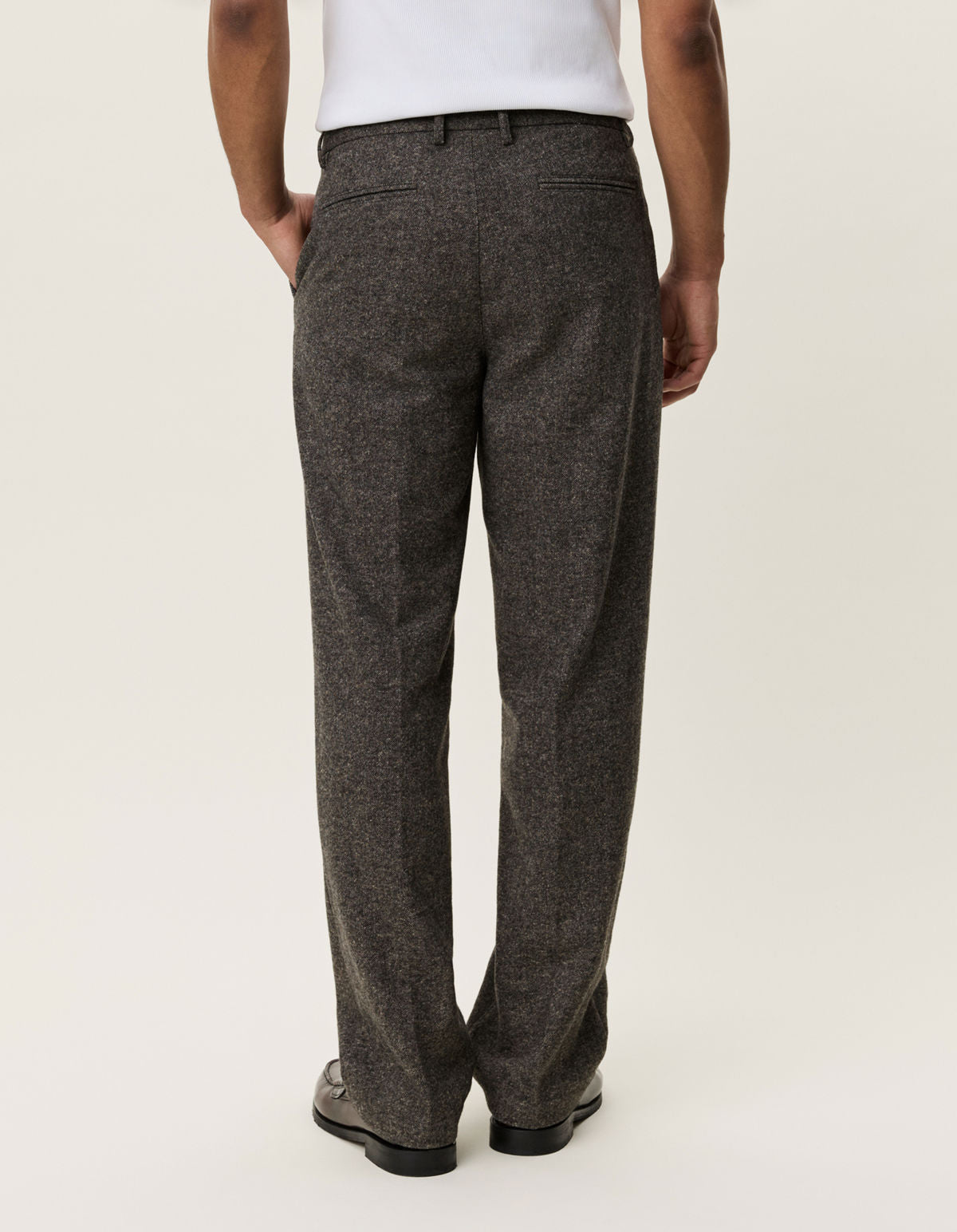 Wool Melange Slack Pants Caribou