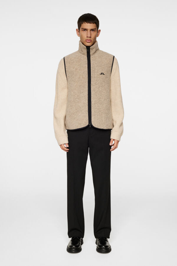 Duncan Wool Fleece Vest Beige
