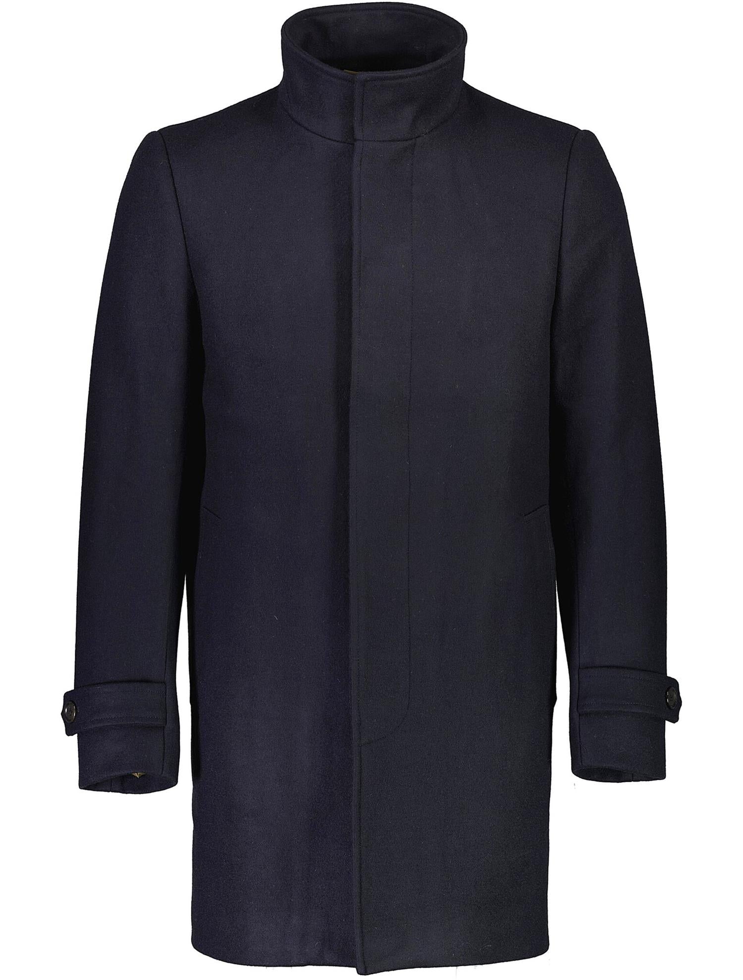 Recycled wool funnet neck Navy