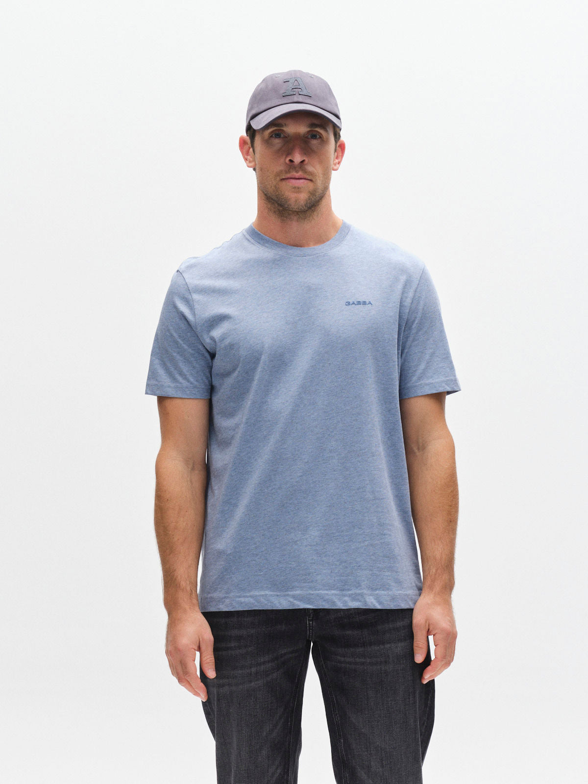 Gabdune Melange New Sst-Shirt Blue Melange