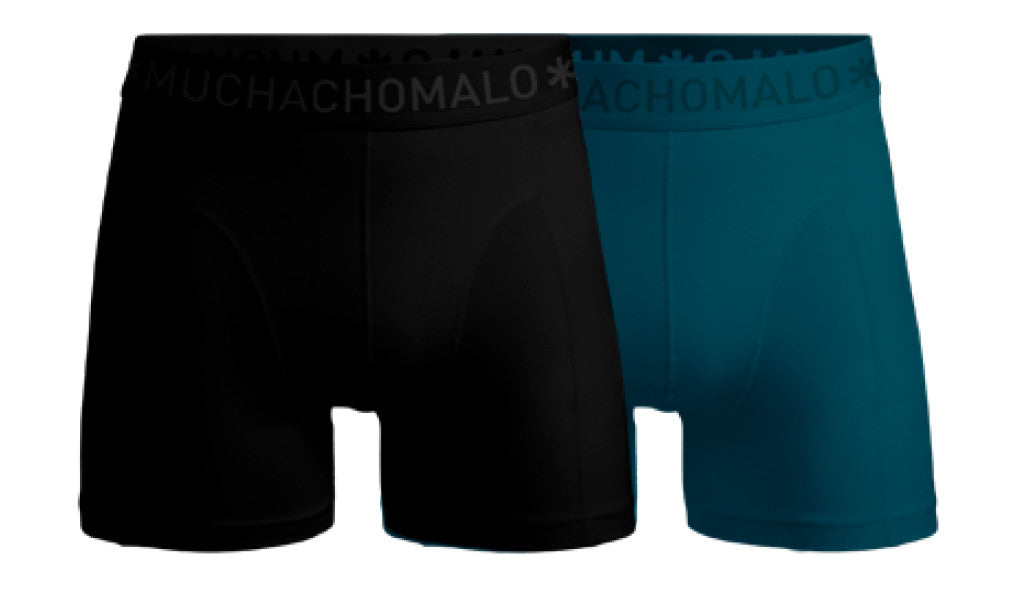 1010 Solid Boxer 2pk 686 Black/Green