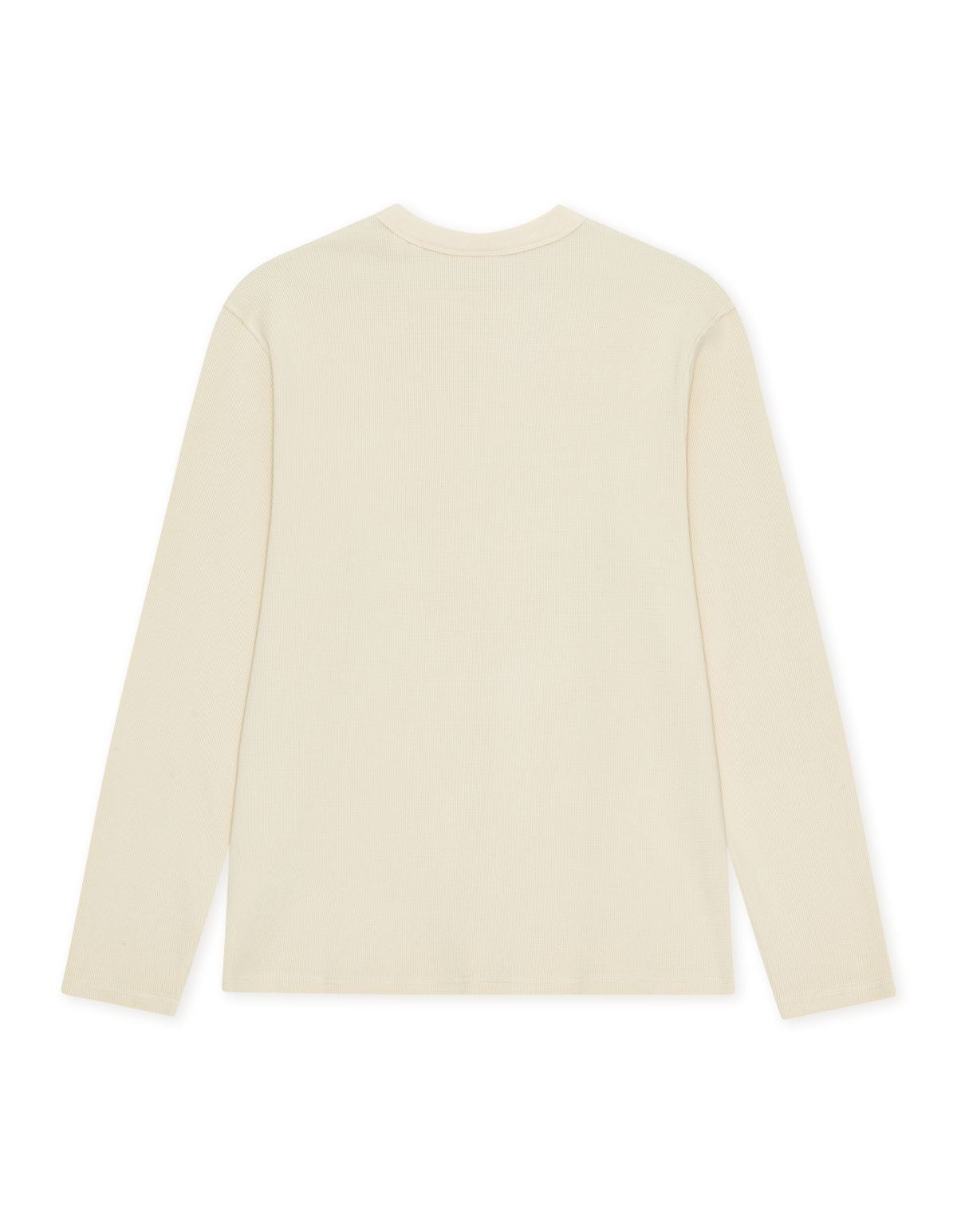 Label Waffle Ls T-Shirt Ivory