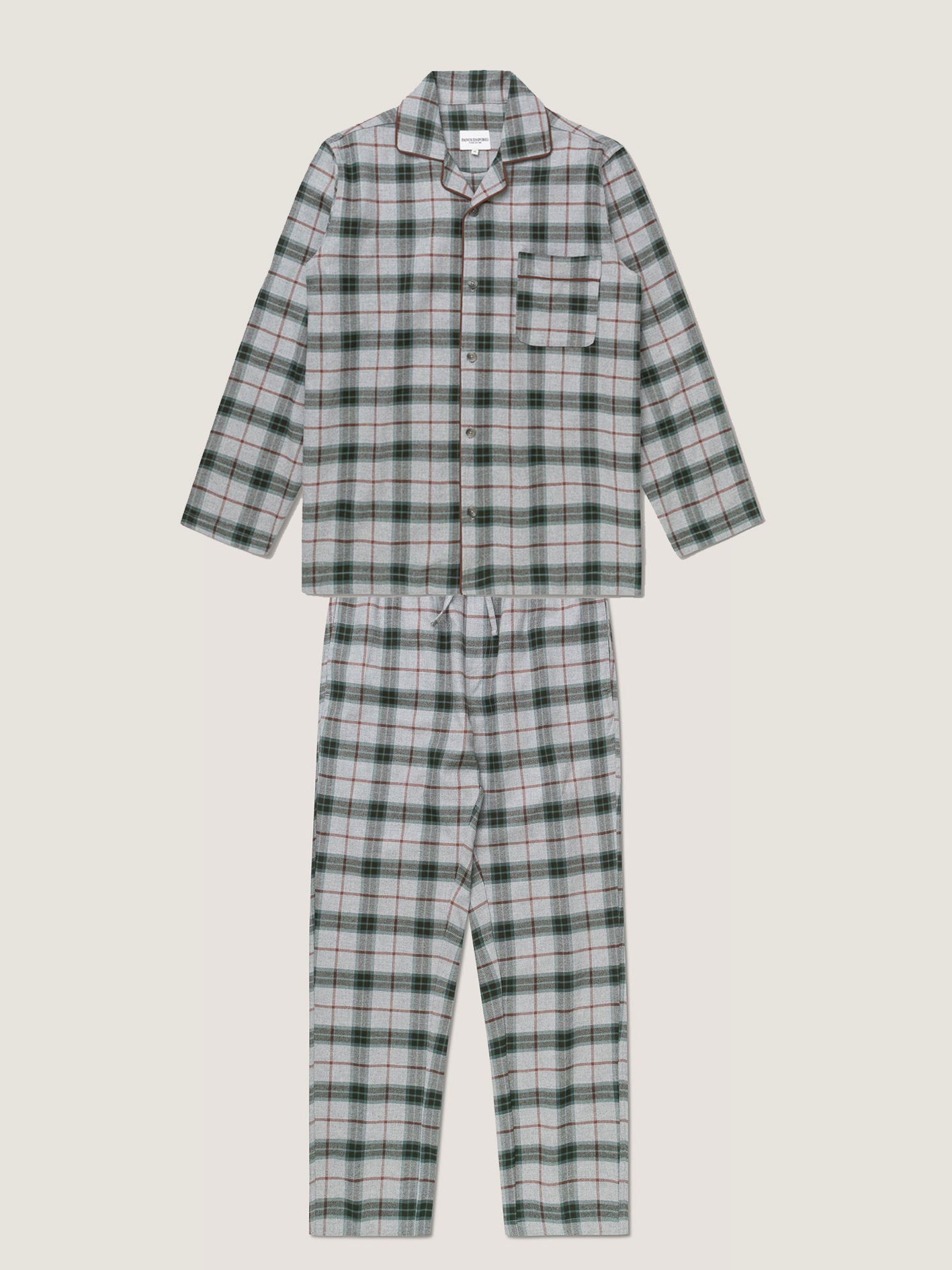Pj Set Grey Tartan