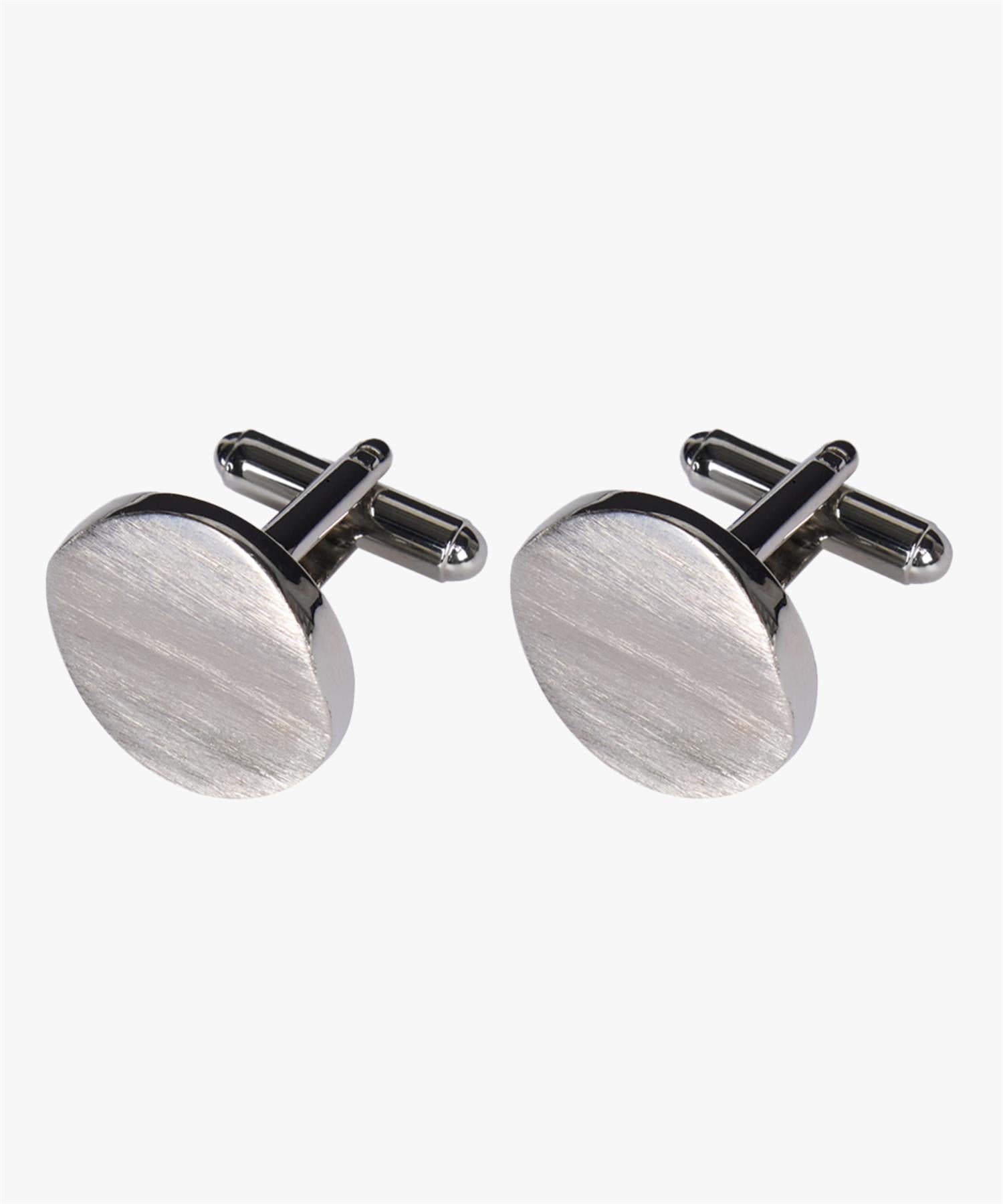 Cufflink Brushed Silver Brushed Silver