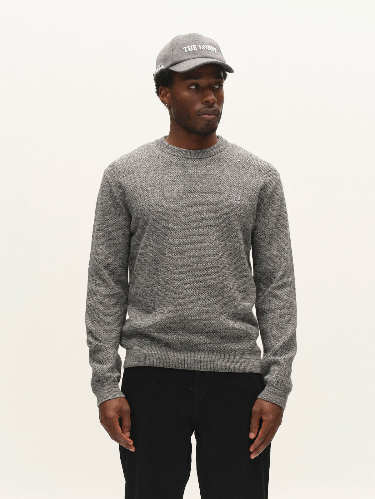 Gablamix Coro O-Neck Lsknit Lt.Grey