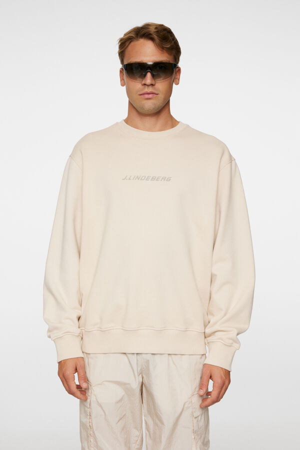 Callan Logo Crew Neck Beige