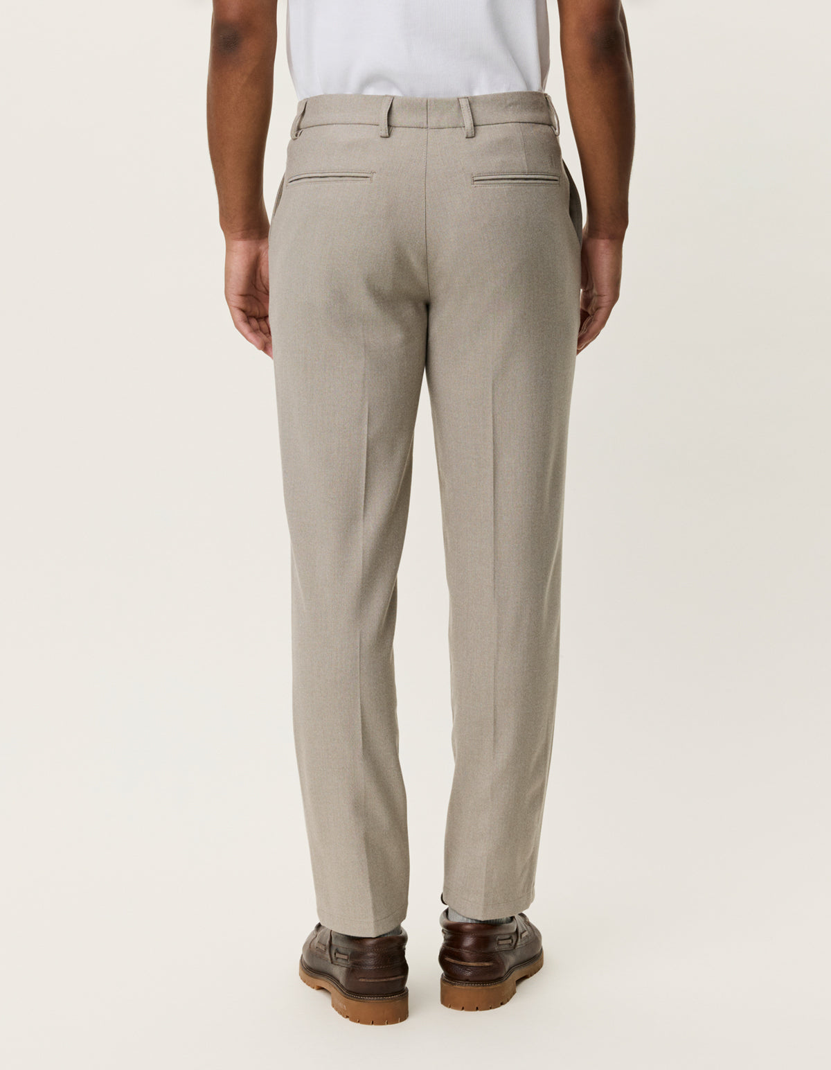 Como Reg Solid Pants Laurel Oak Sand