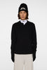Edgar Knitted Wool Polo Black