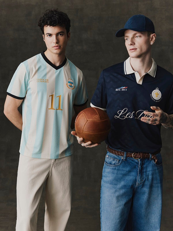Argentina football jersey Bachelor Button Blue