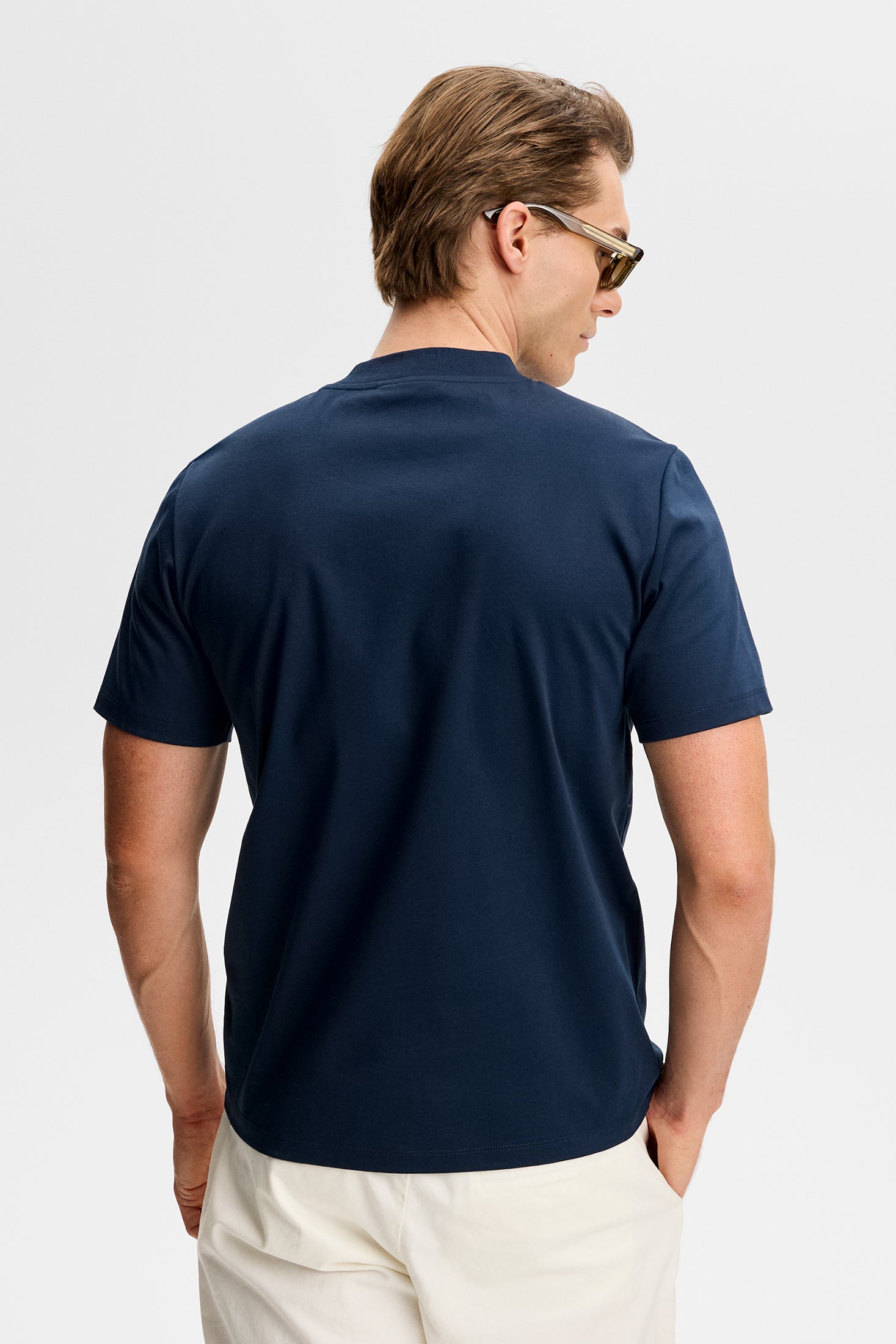 Ace Mock Neck T-shirt Dark Navy