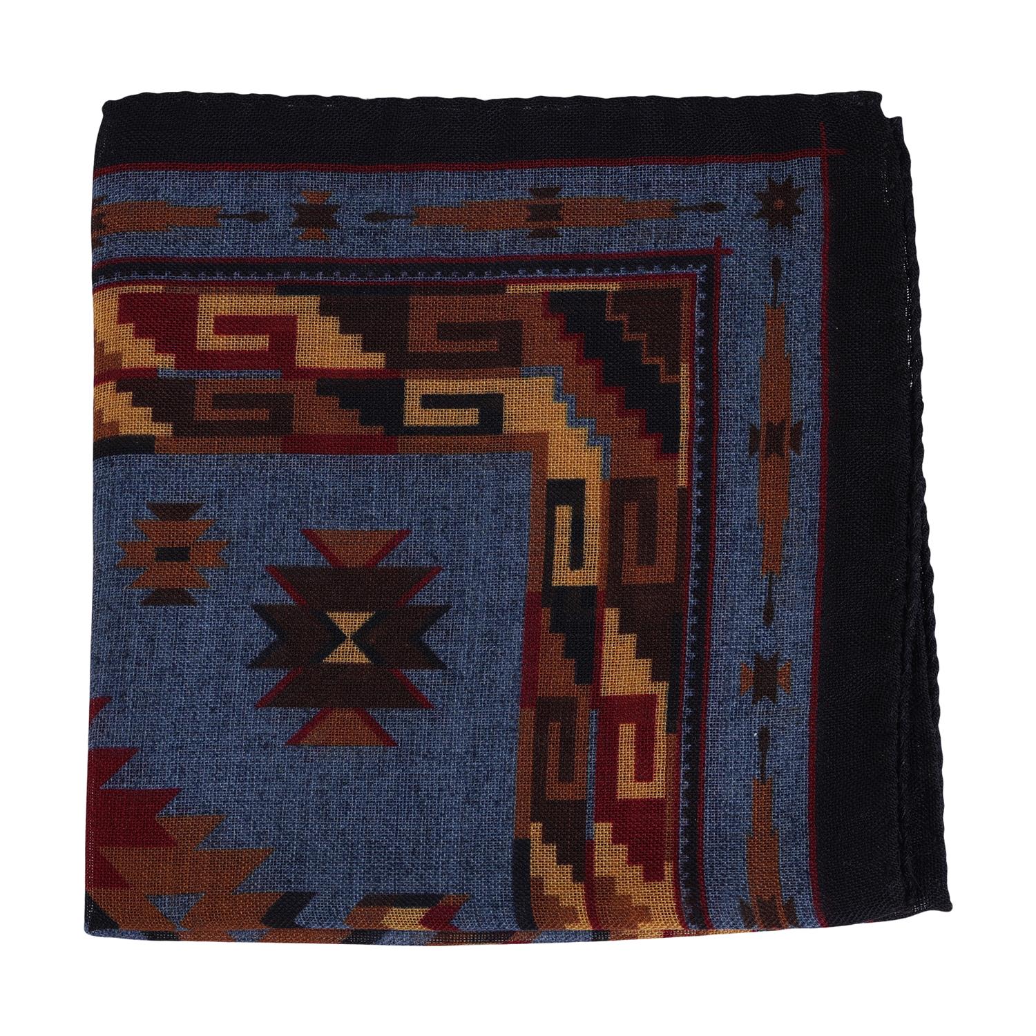 Double face pocket square Blue Print