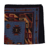 Double face pocket square Blue Print