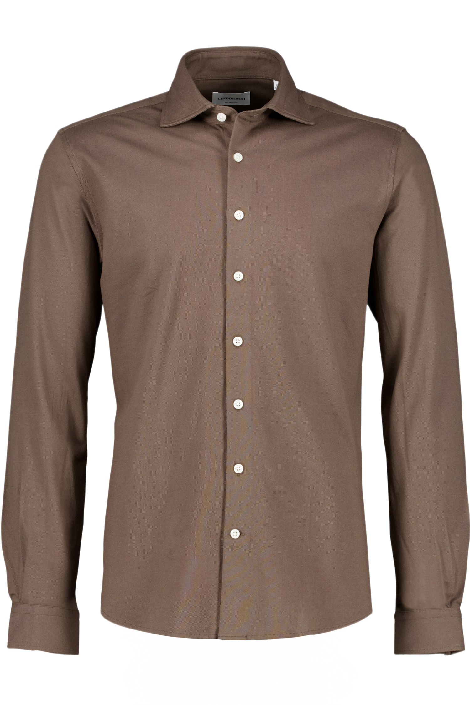 Knitted Dress Shirt L/s Dk Brown