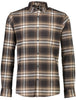 Brushed checked shirt L/S Dk Brown