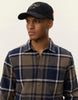 Jeremy Check Flannel Shirt Dark Navy