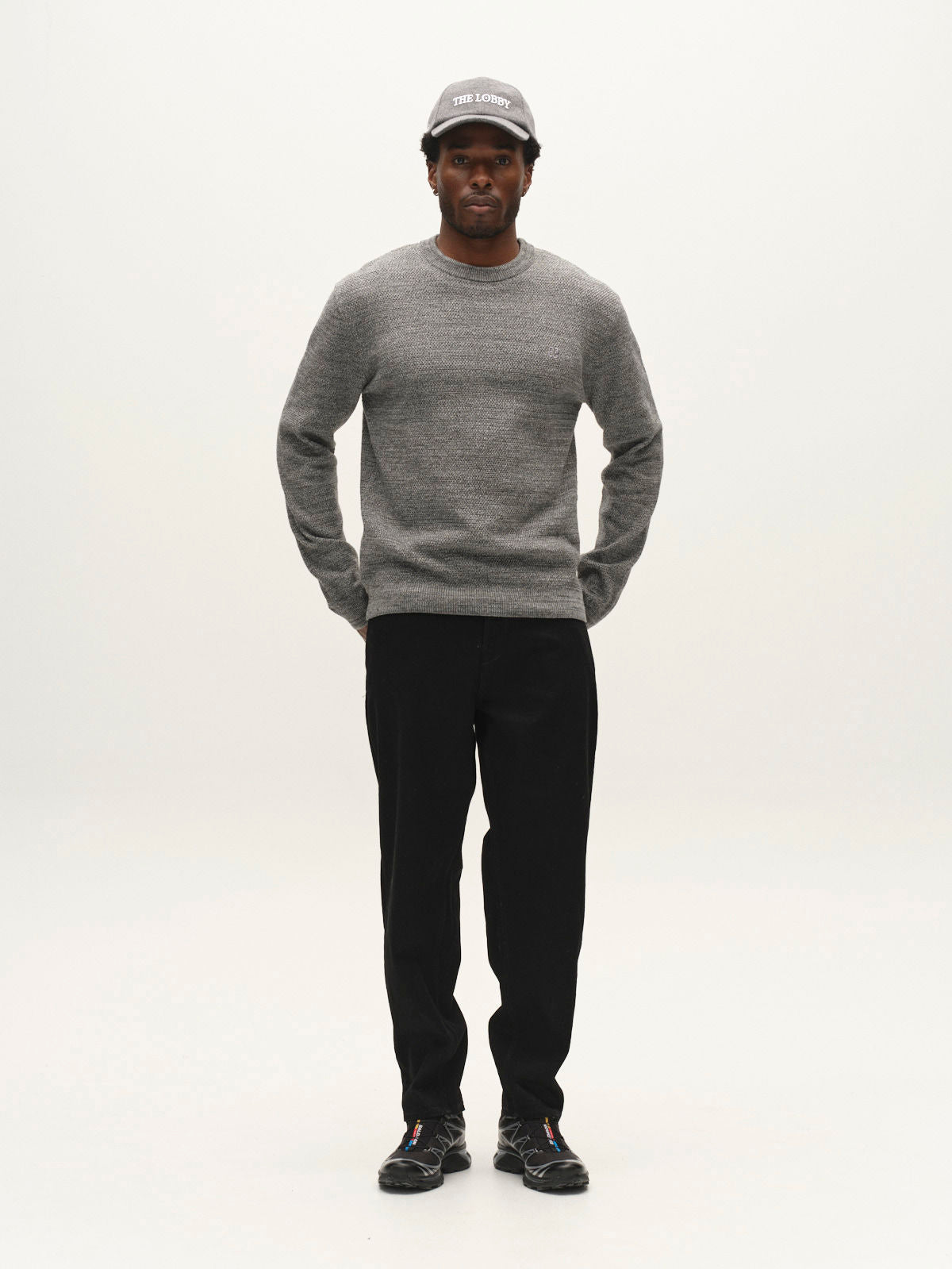 Gablamix Coro O-Neck Lsknit Lt.Grey