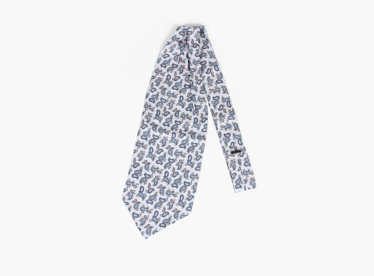 Montecristo printed ascot Lyseblå