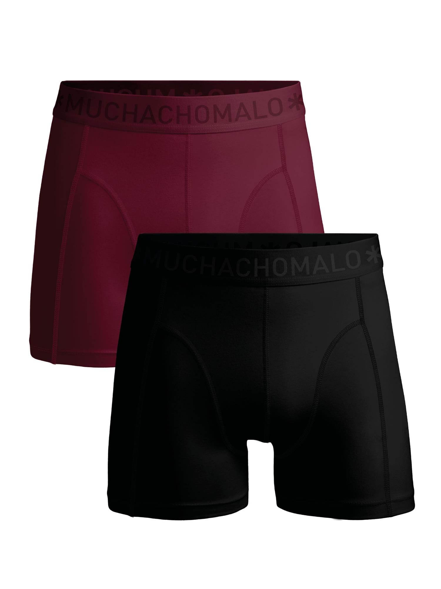 1010 Solid Boxer 2pk 812 Black/Red