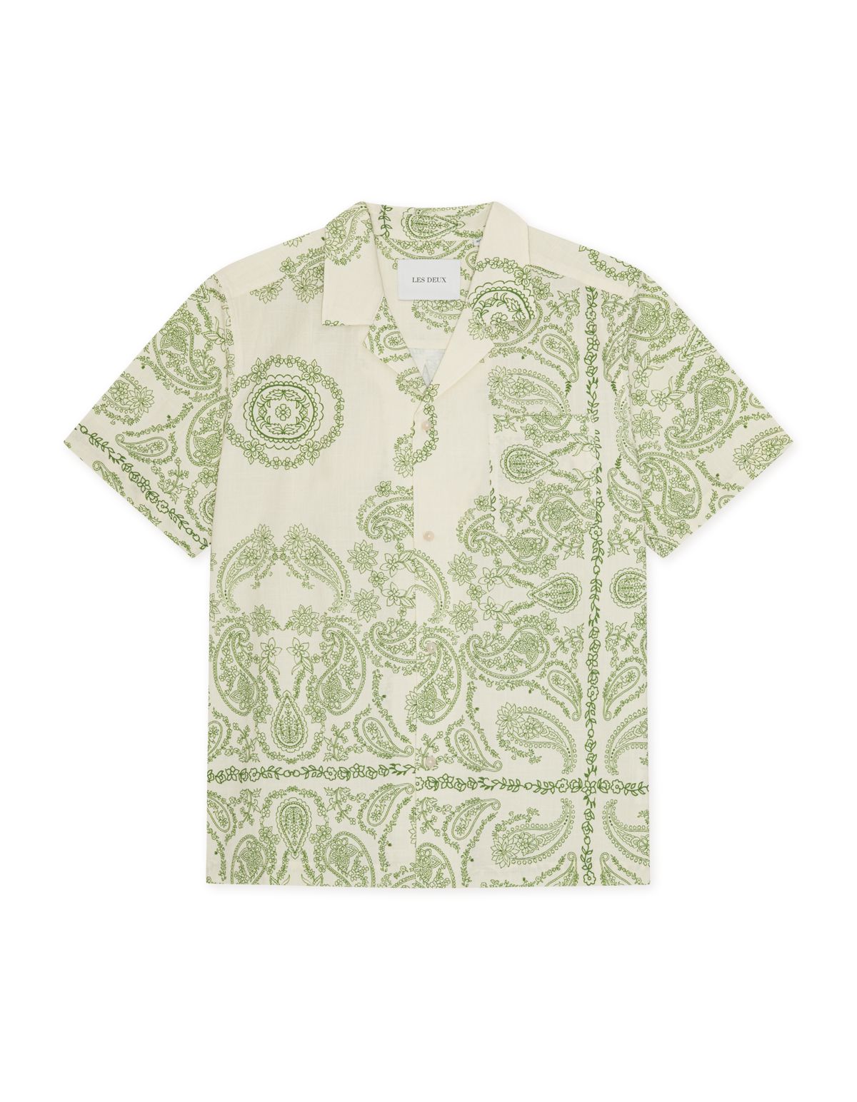 Paisley Aop Ss Shirt Artichoke Green