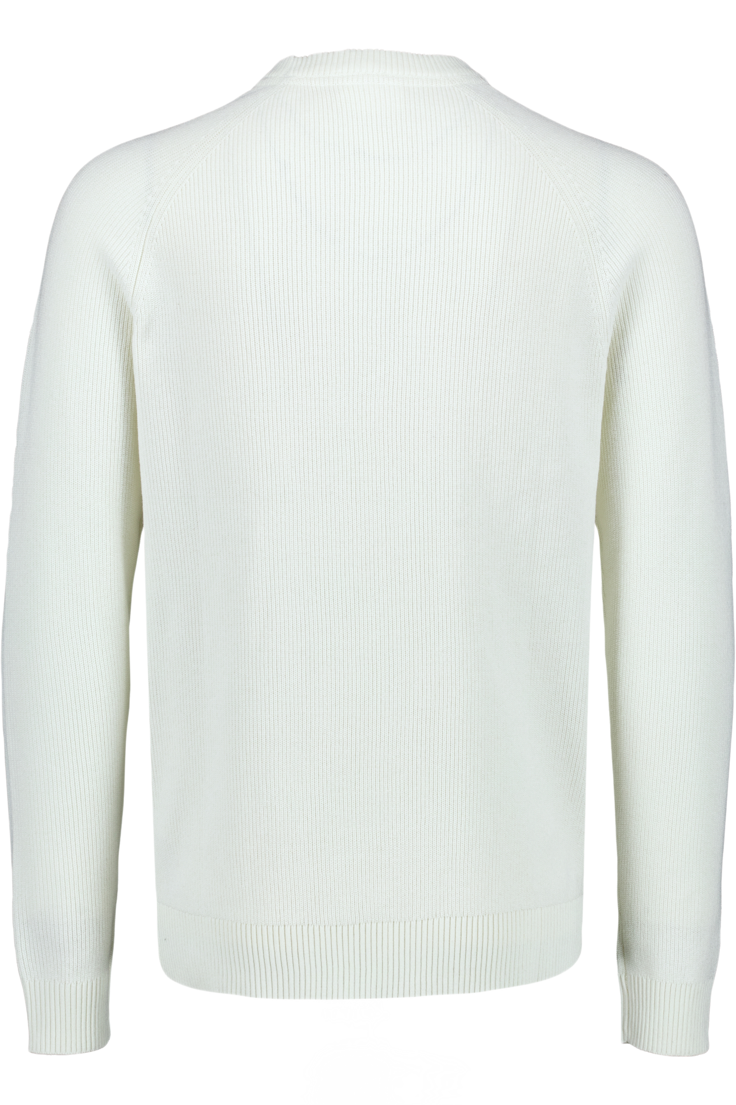 Ribbed L/s O-Neck Knit Off White
