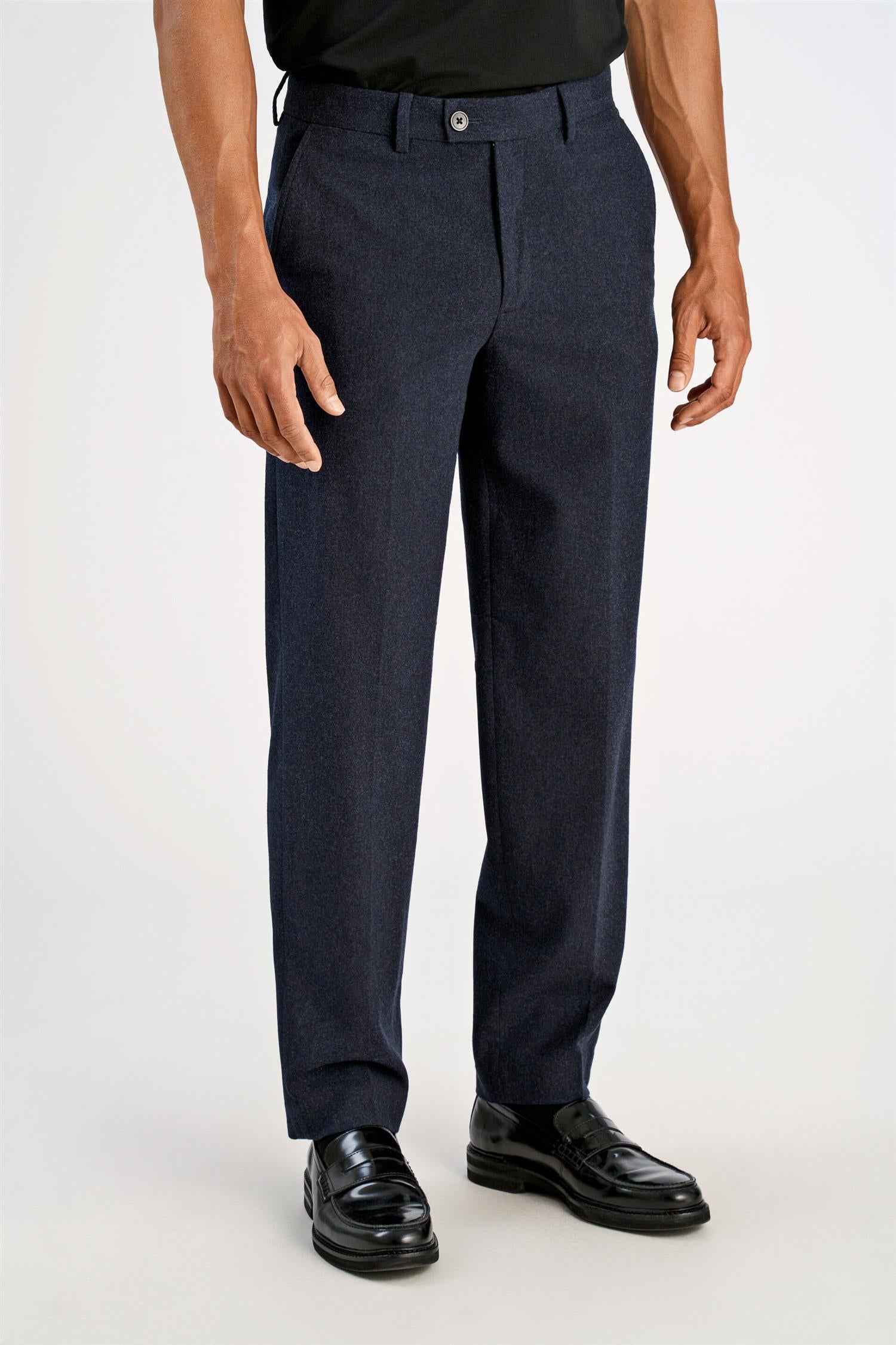 Flannel Wool Blend formal Dk Blue Mel