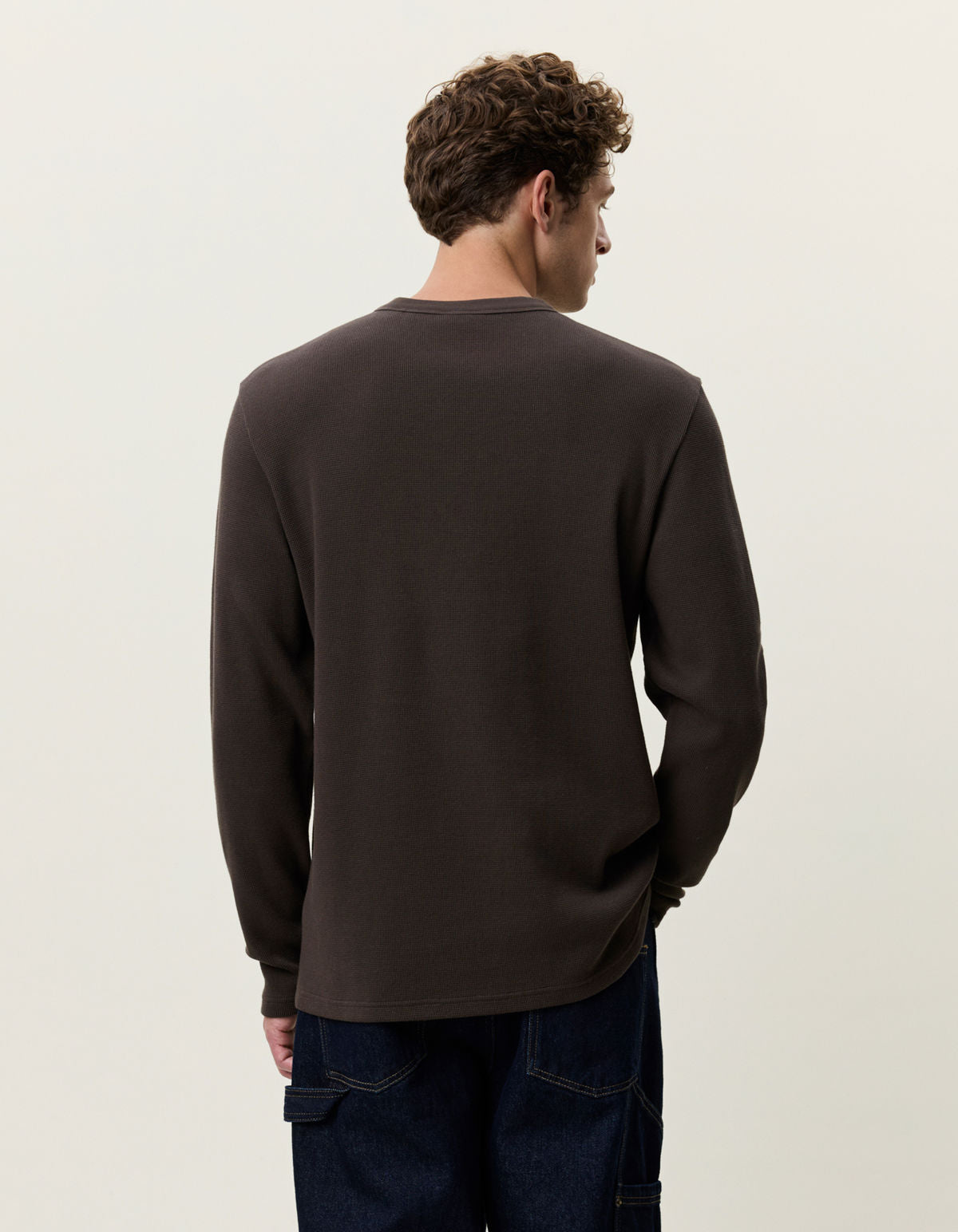 Label Waffle Ls T-Shirt Delicioso Brown