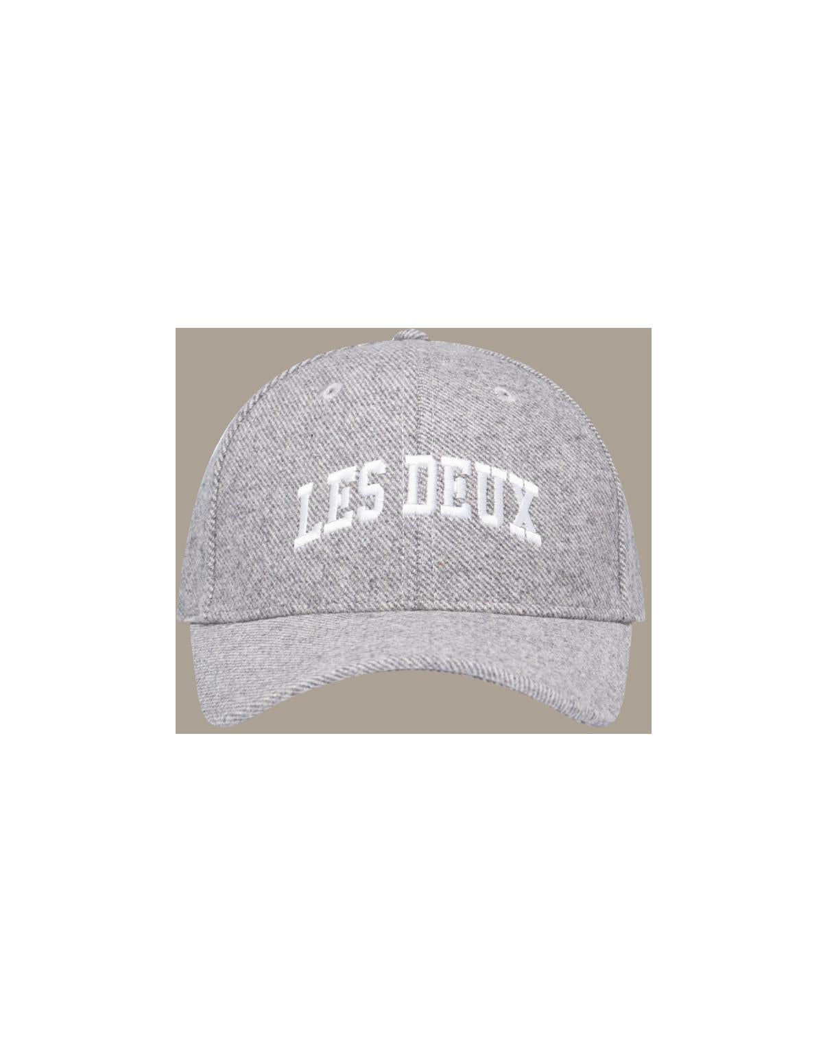 Les Deux Wool Baseball Cap Grey Melange