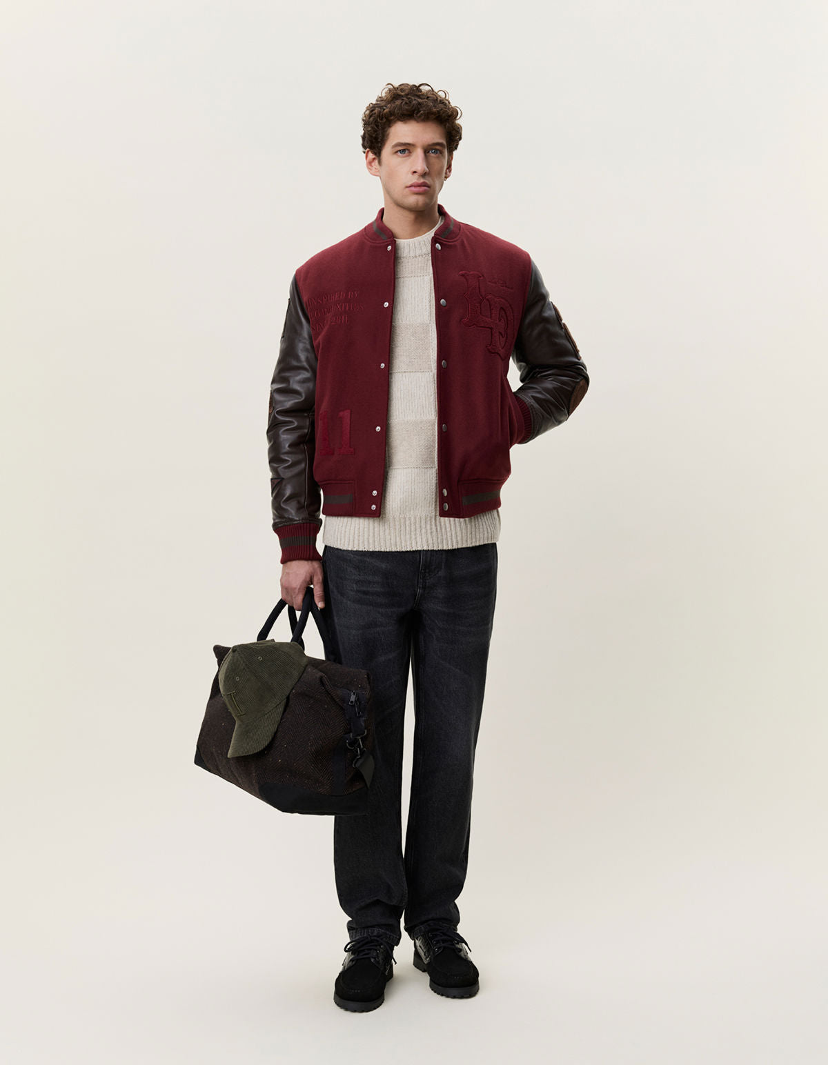 Varsity Jacket Chocolate Truffle Red