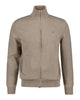Casual Cotton Zip Cardigan Dk. Sand Melange