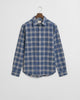 Reg Flannel Melange Check Shirt Denim Blue Melange
