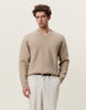 Melange V-Neck Knit Light Sand Melange