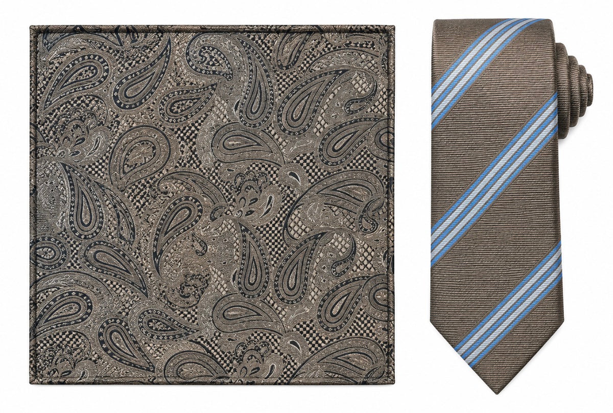 Slips + lommetørkle Beige