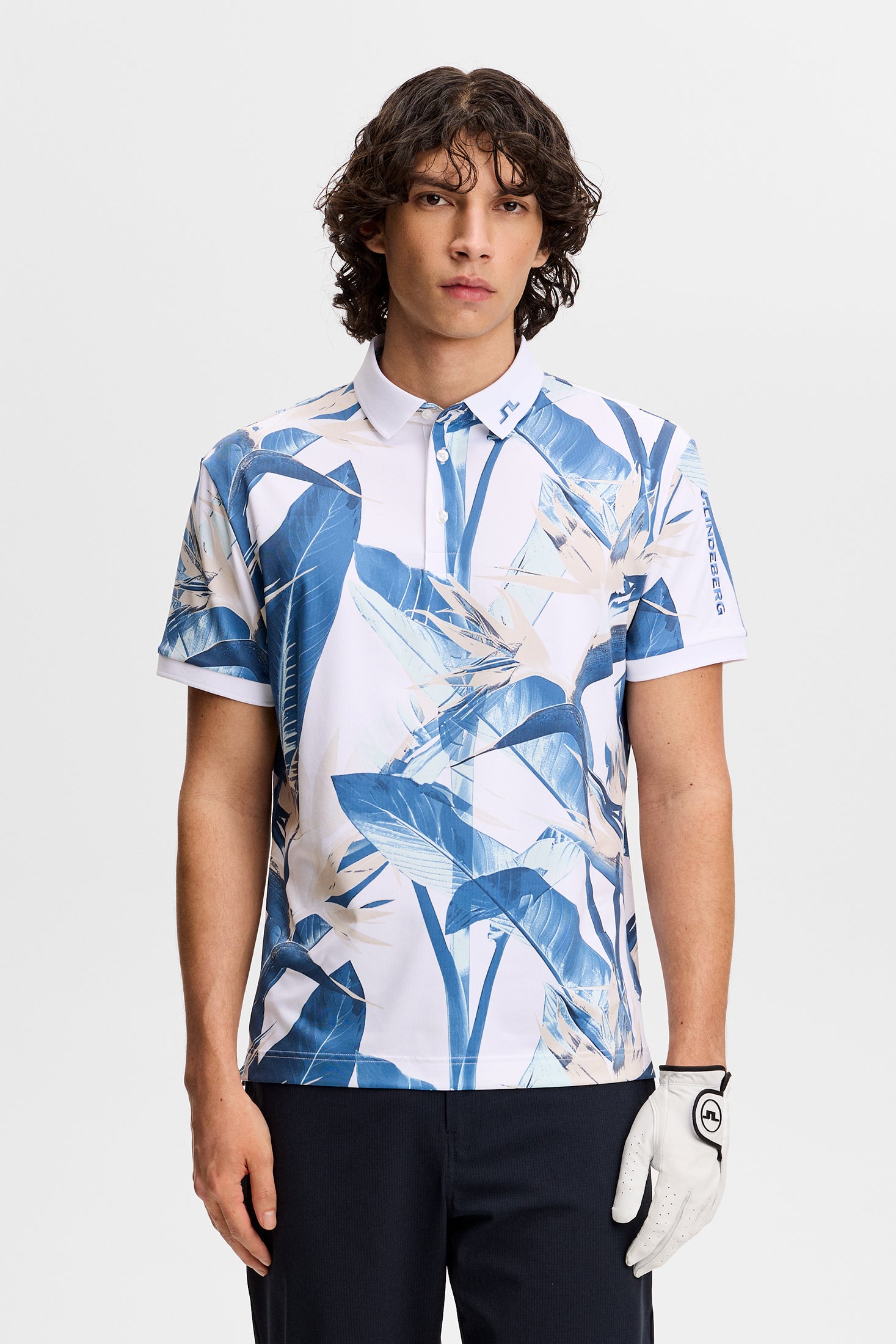 Tour Tech Print Polo Paradise Skylight M