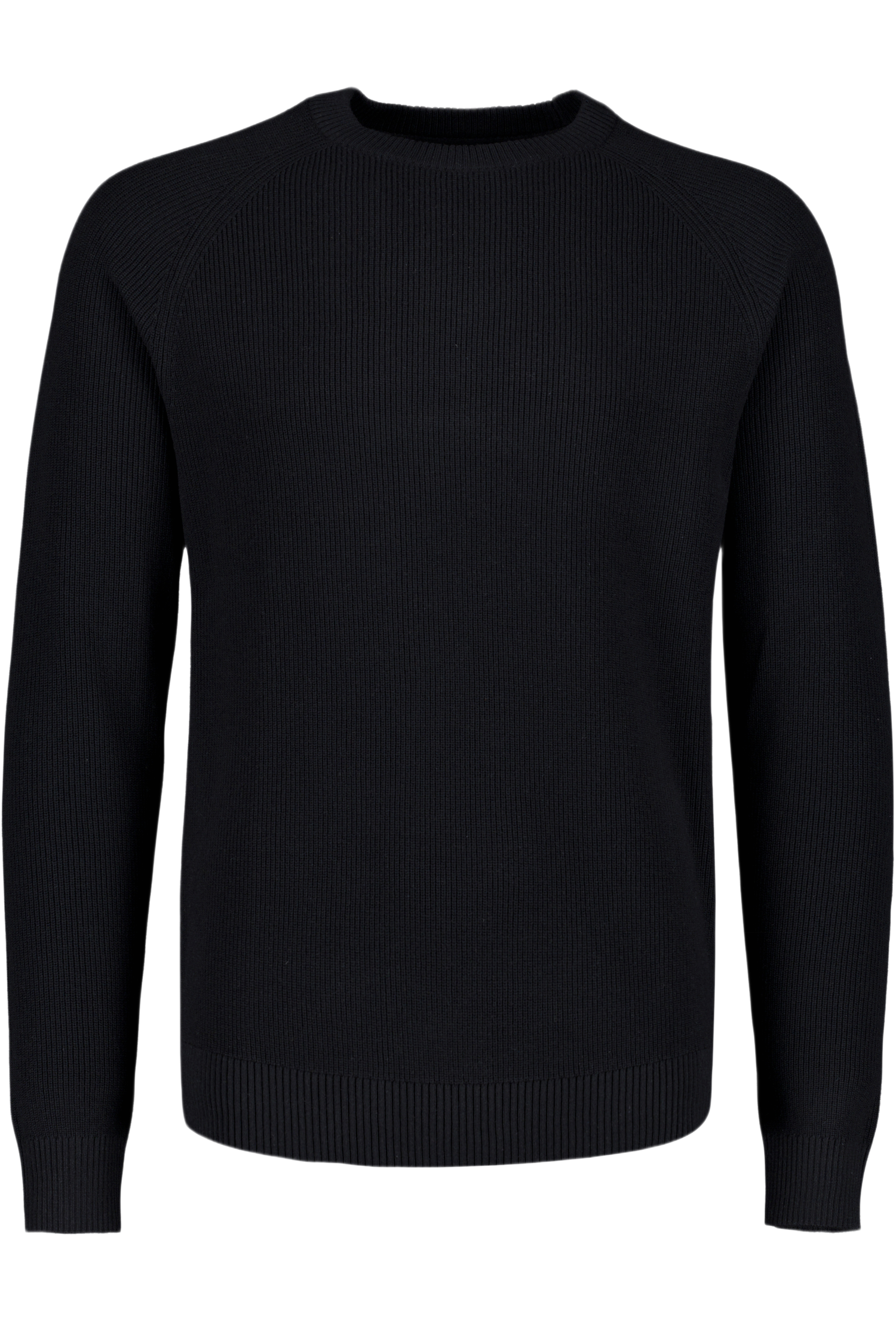 Ribbed L/s O-Neck Knit Navy