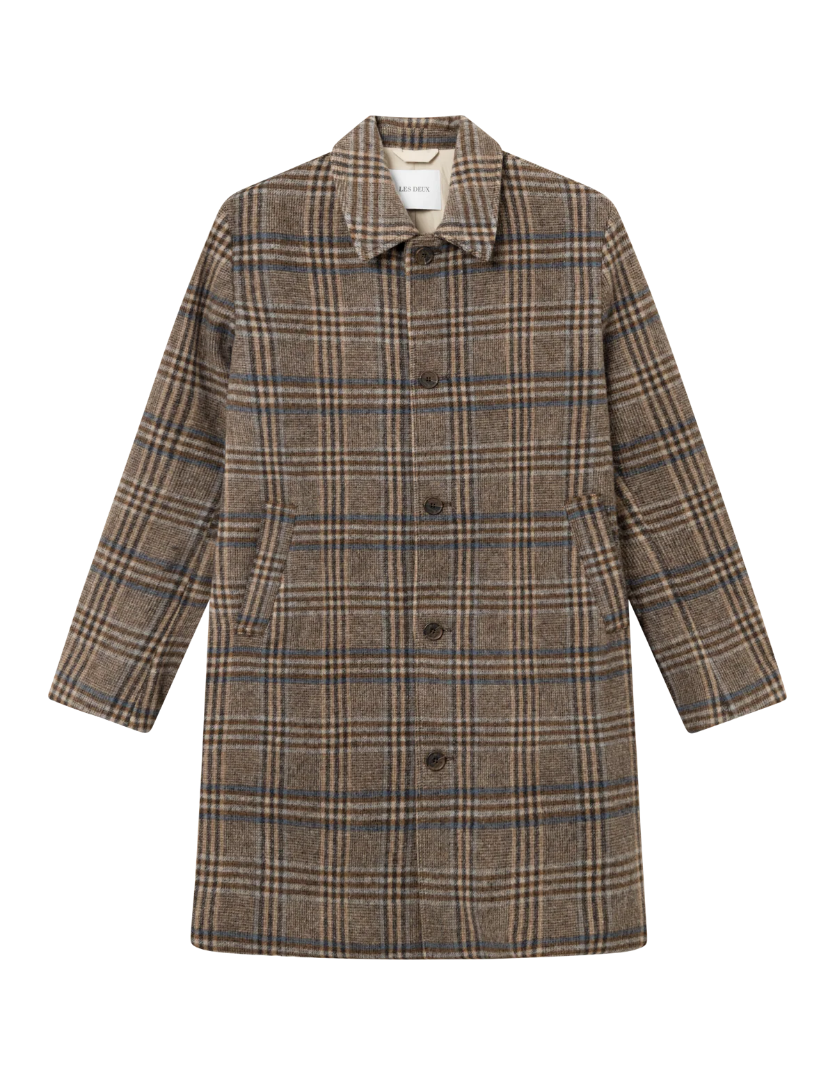 Mckay check wool coat Mountain Grey Melange