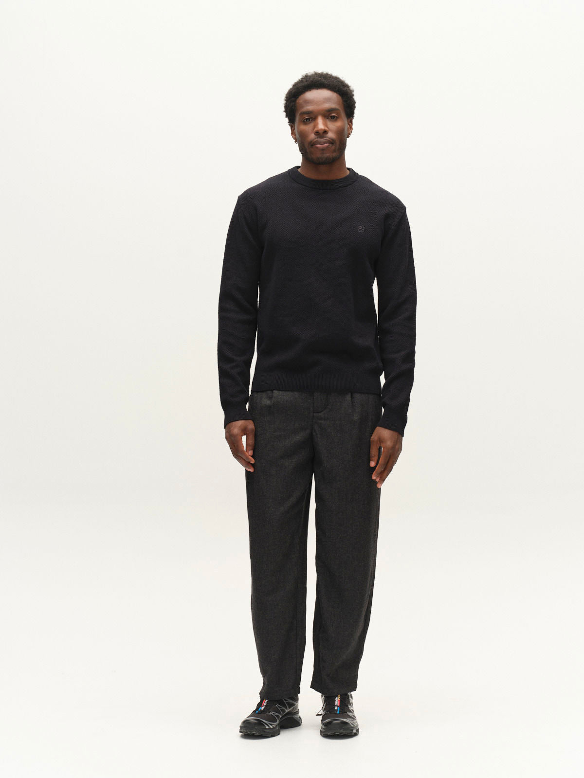 Gablamix Coro O-Neck Lsknit Blue Black