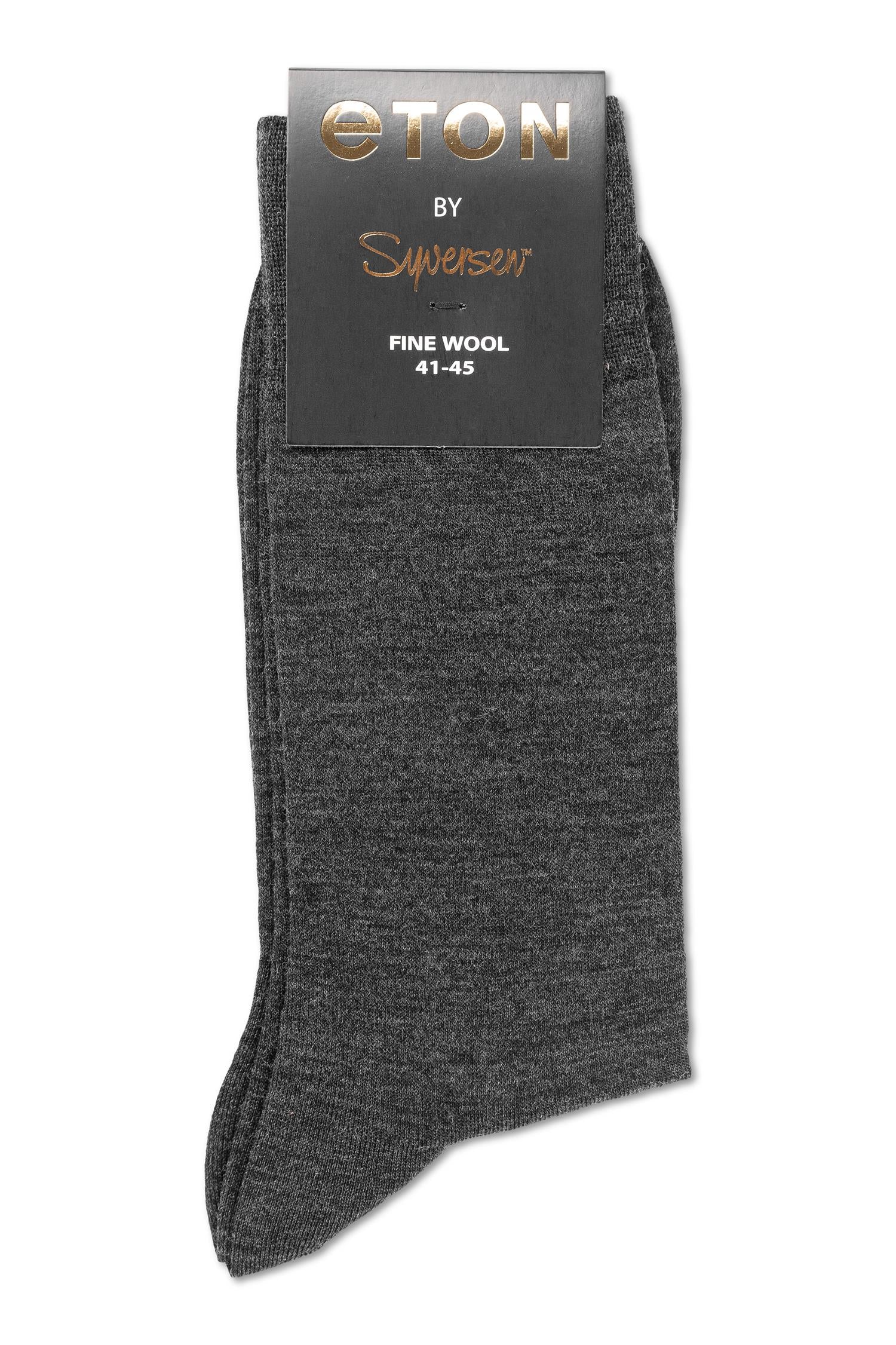 Eton Fine Wool Plain Mørkegrå