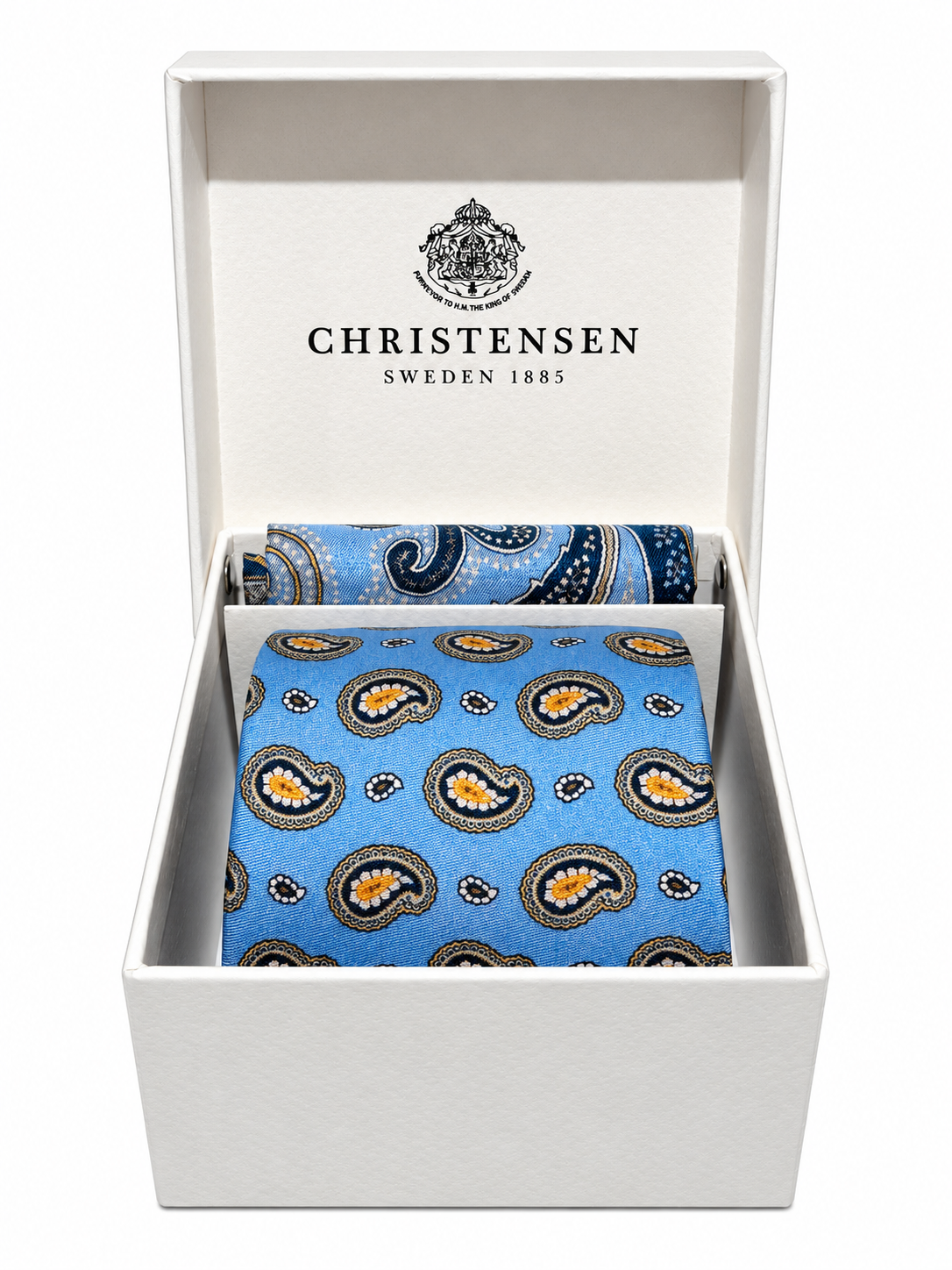 Tie & pocket square box set Sky Blue