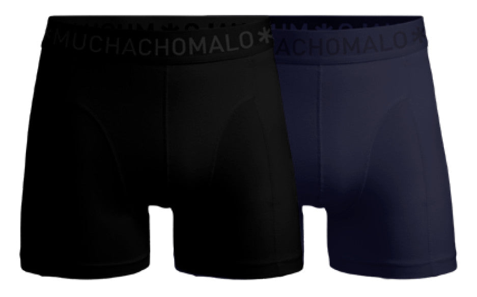 1010 Solid Boxer 2pk 773 Black/Blue