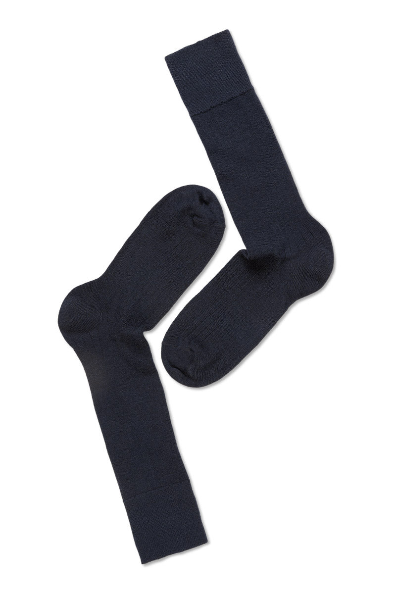 2pk Calle Premium Mercerized Wool Rib Dark Blue