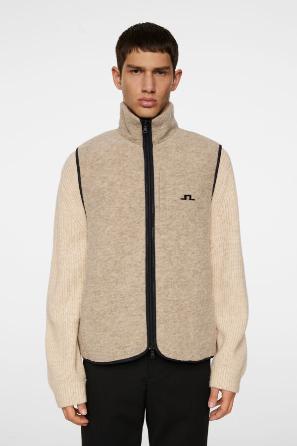 Duncan Wool Fleece Vest Beige