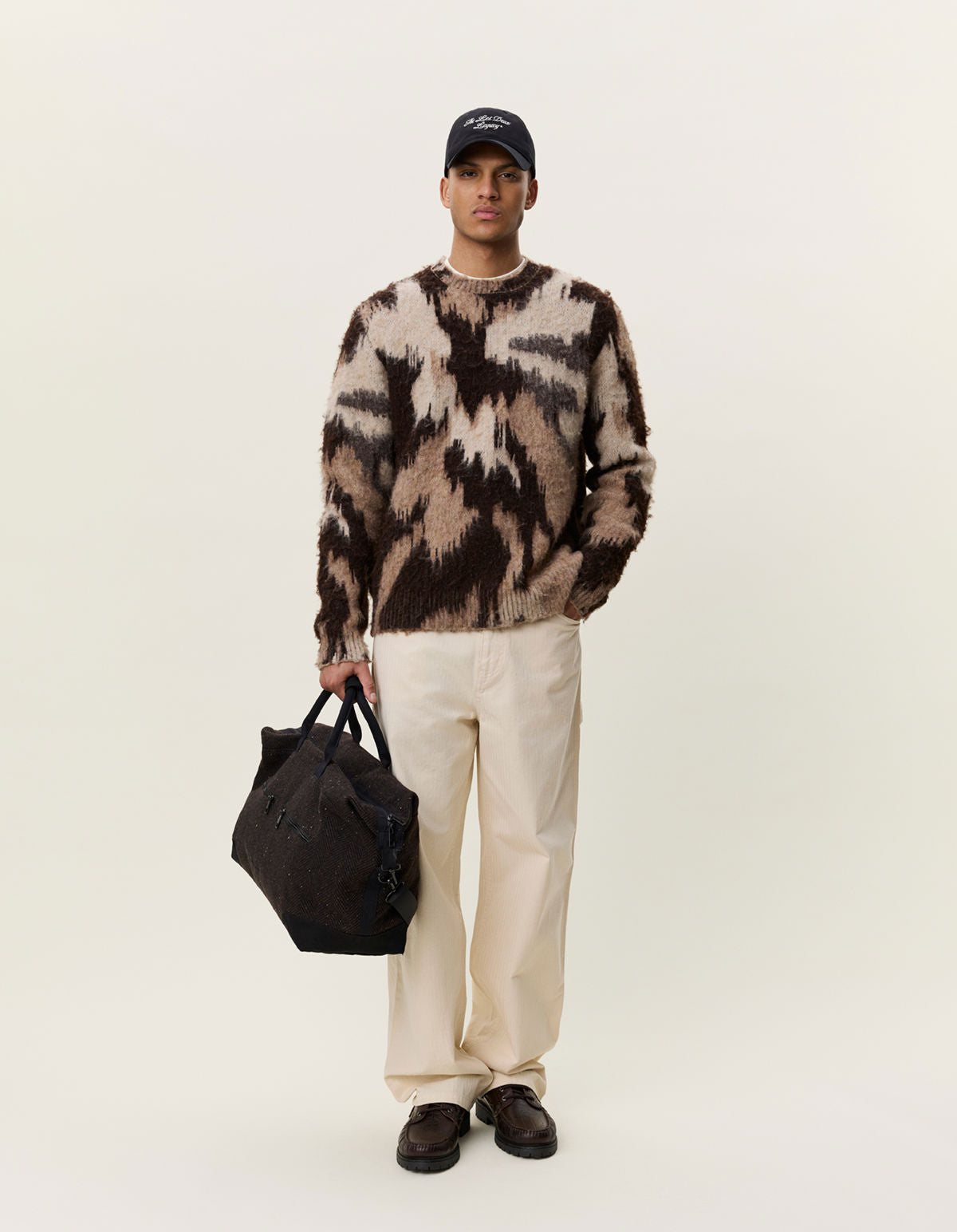 Forrest Crewneck Knit Shopping Bag Brown
