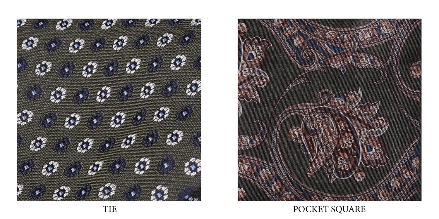 Amanda Christensen tie & pocket square box set Grønn